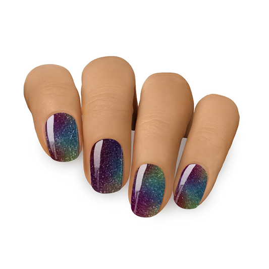 Sparkling Rainbow ★ Semi-Cured Gel Nails
