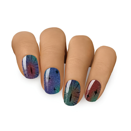 Sparkling Rainbow ★ Semi-Cured Gel Nails
