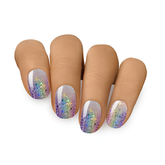 Sparkling Rainbow ★ Semi-Cured Gel Nails